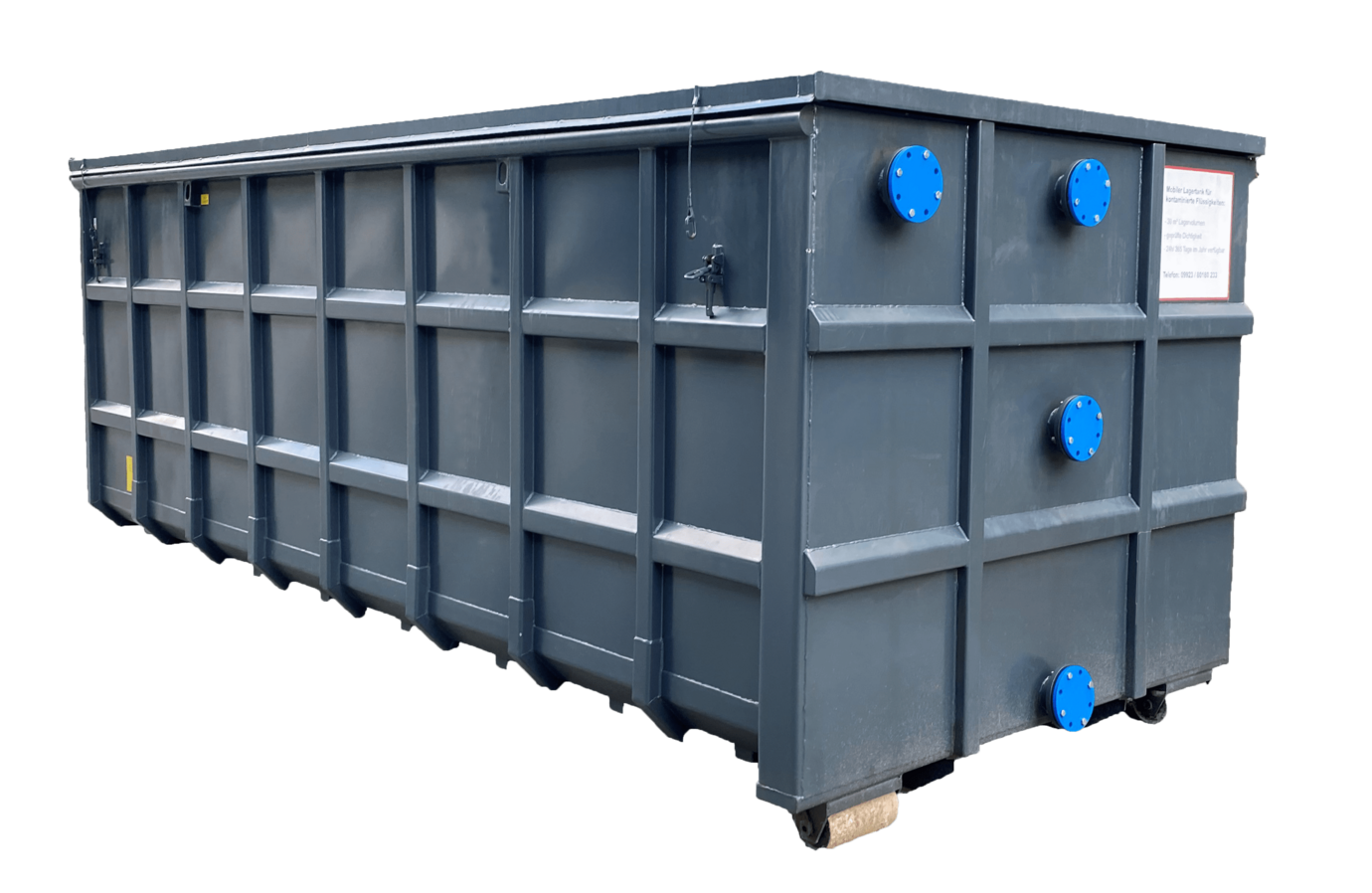 Tankcontainer zum Zwischenlagern der Materialien, die wir entsorgen sollen/müssen